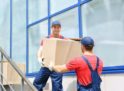 Packed household items ready for a local house move
