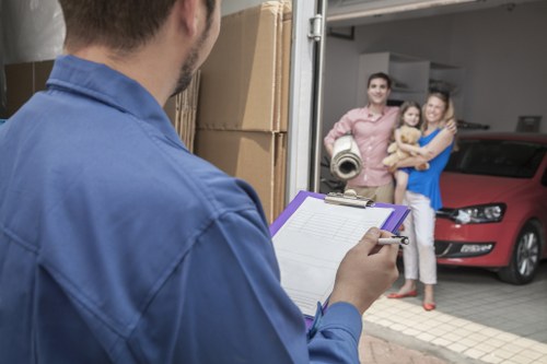 Commercial moving team planning a Stamford Hill business relocation