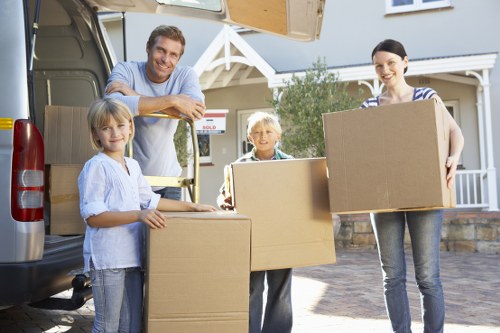 Business and home moving support with a removals van in Stamford Hill