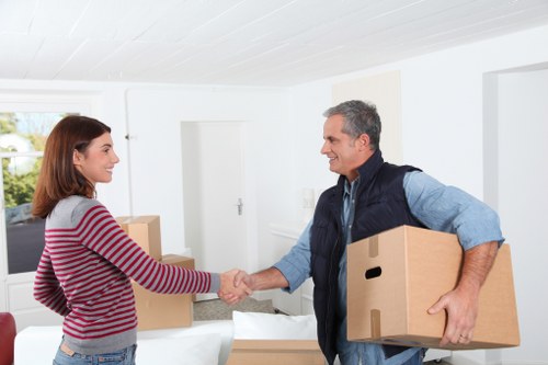 Household items loaded for a move near Stamford Hill