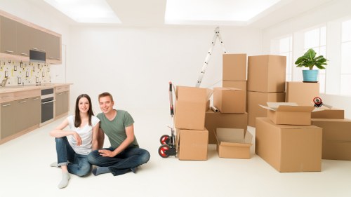 Loading furniture into a removal van in Stamford Hill