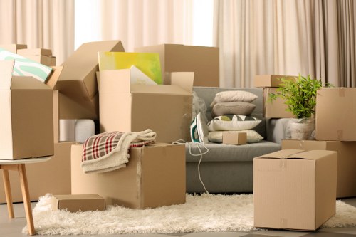 Office and commercial removal service with furniture and equipment being loaded