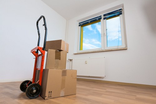 Packed moving van for local removals in Stamford Hill
